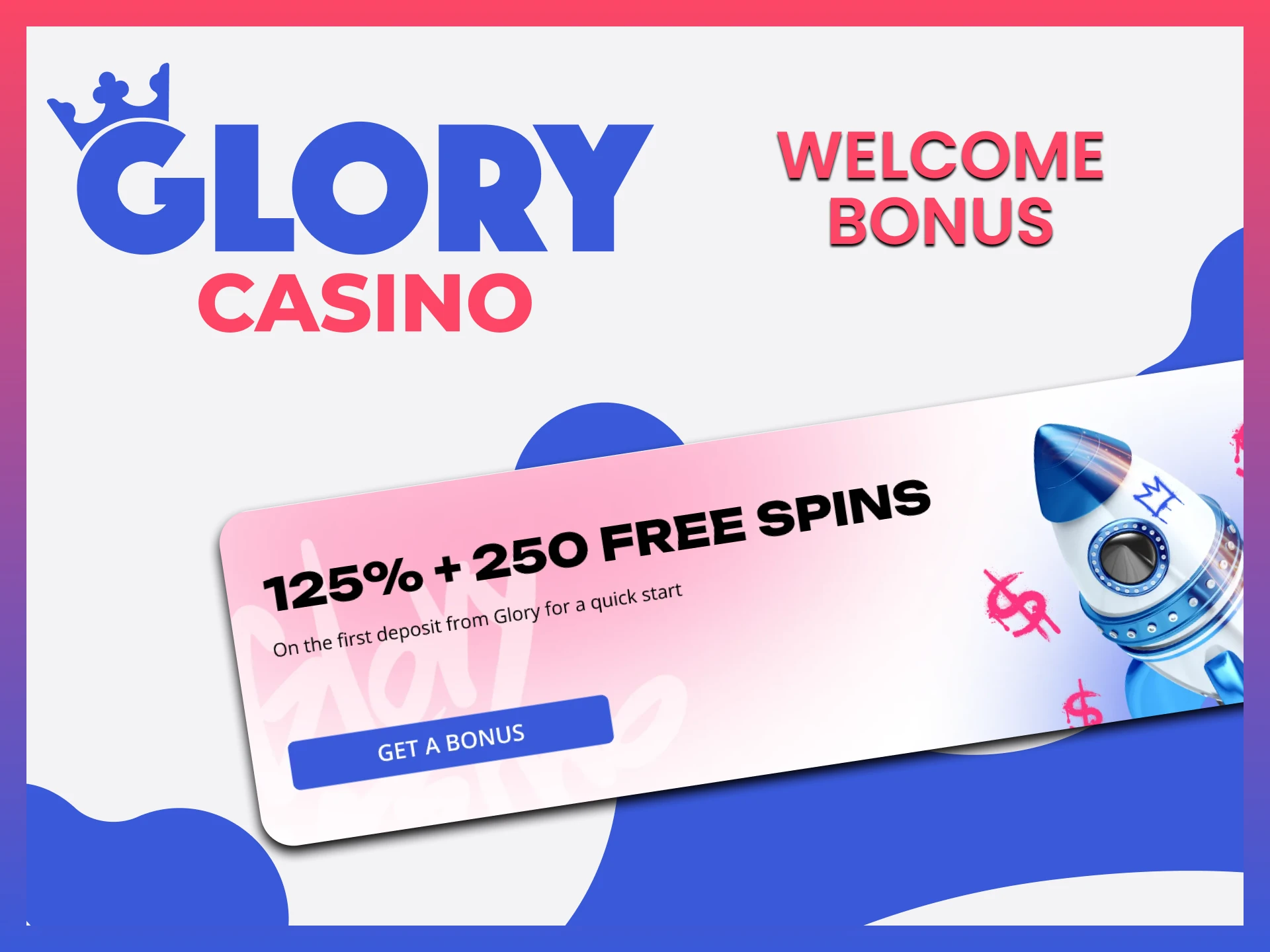 You can get great prizes for registering at Glory Casino.