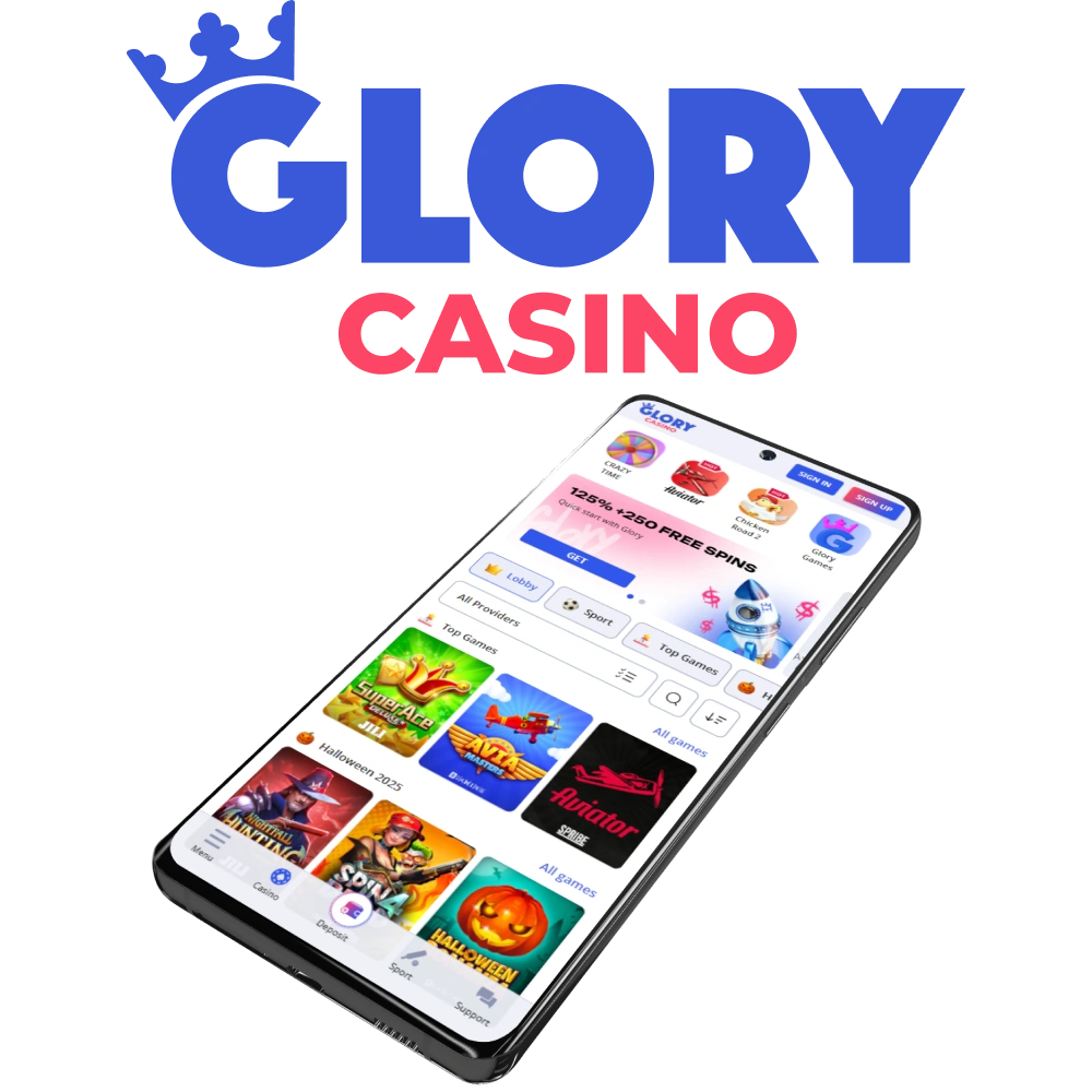 Play your favourite casino games anywhere and anytime with Glory Casino mobile app.