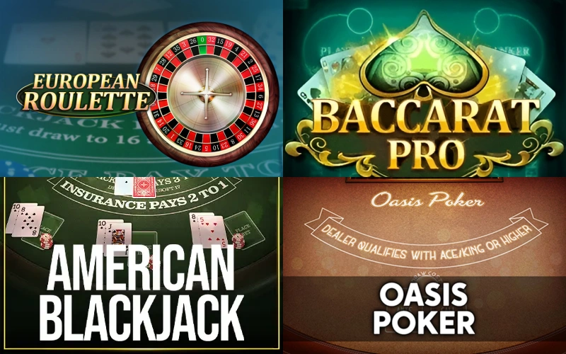 Practice your best tactics with Glory Casino table games.