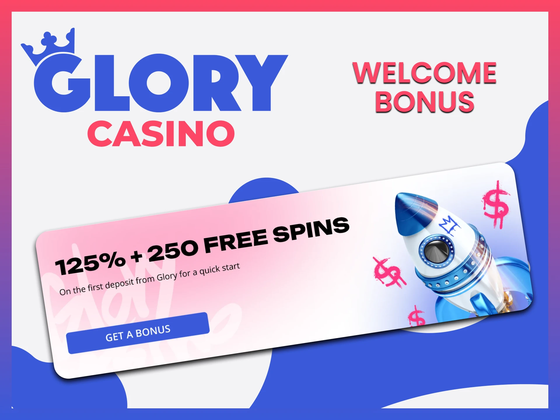 New players at Glory Casino will receive nice compliments for funding their accounts.