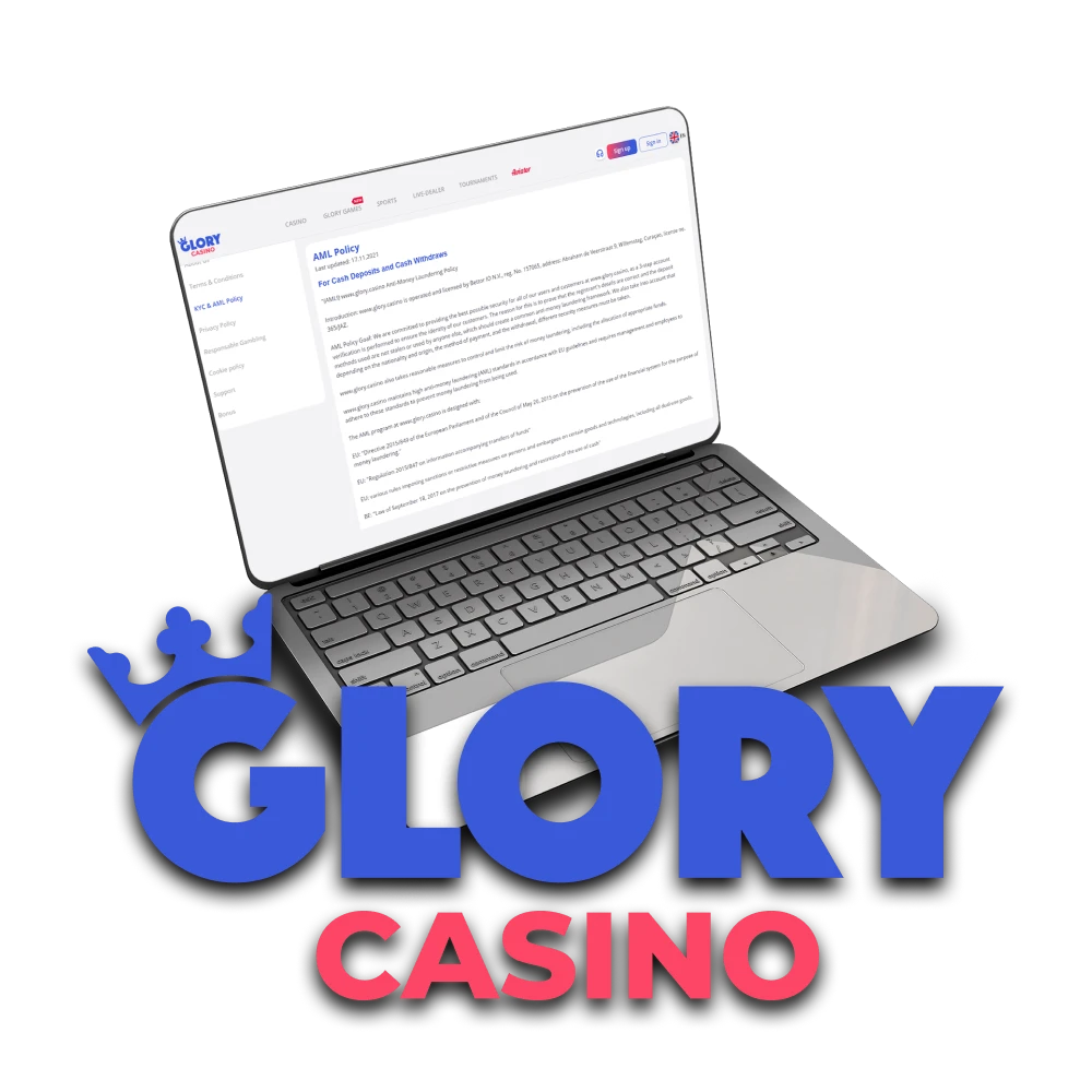 Players should be on the lookout for Glory Casino's important legal information.