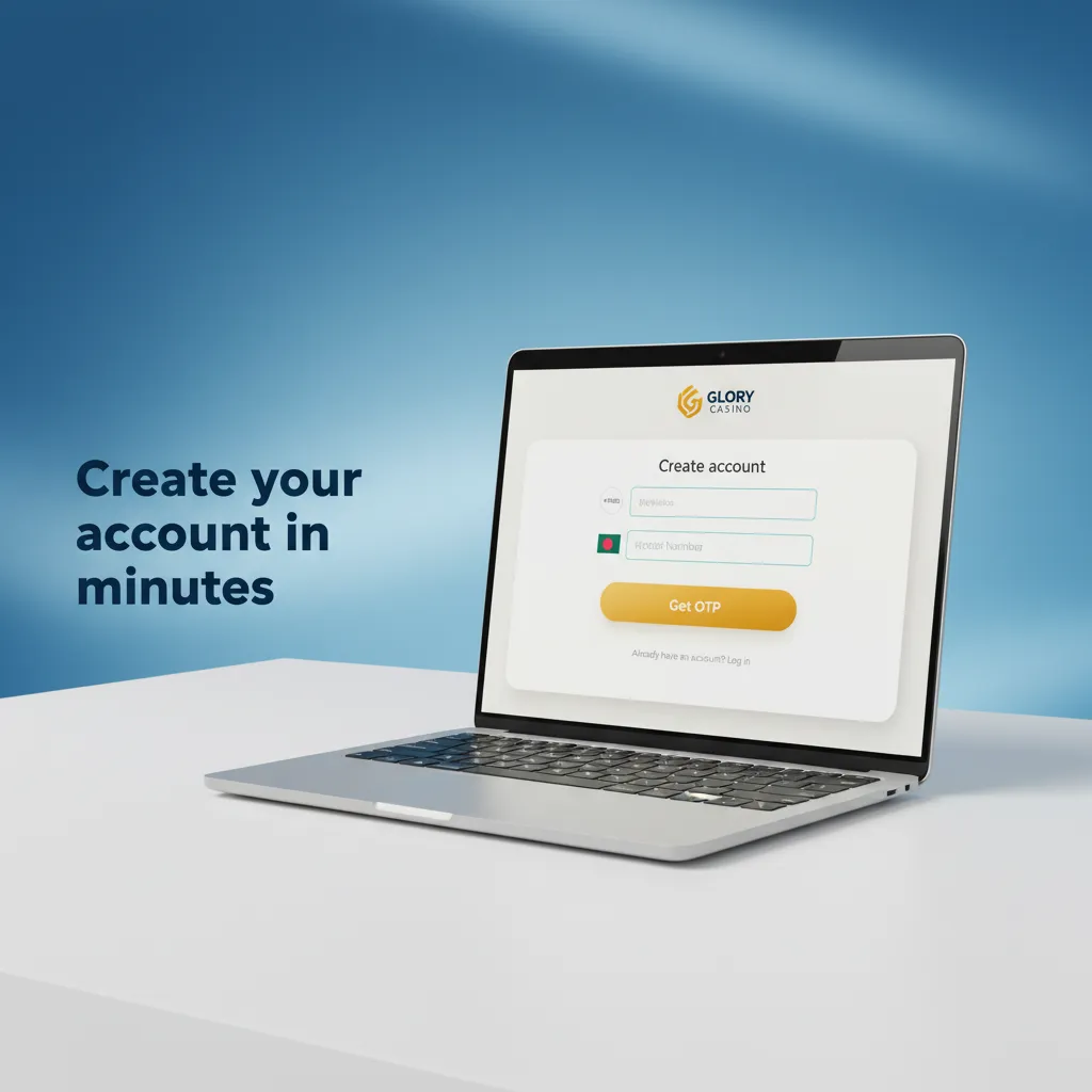 Create your Glory Casino account in minutes: sign up, choose method, enter details, verify contact, set deposit limits.