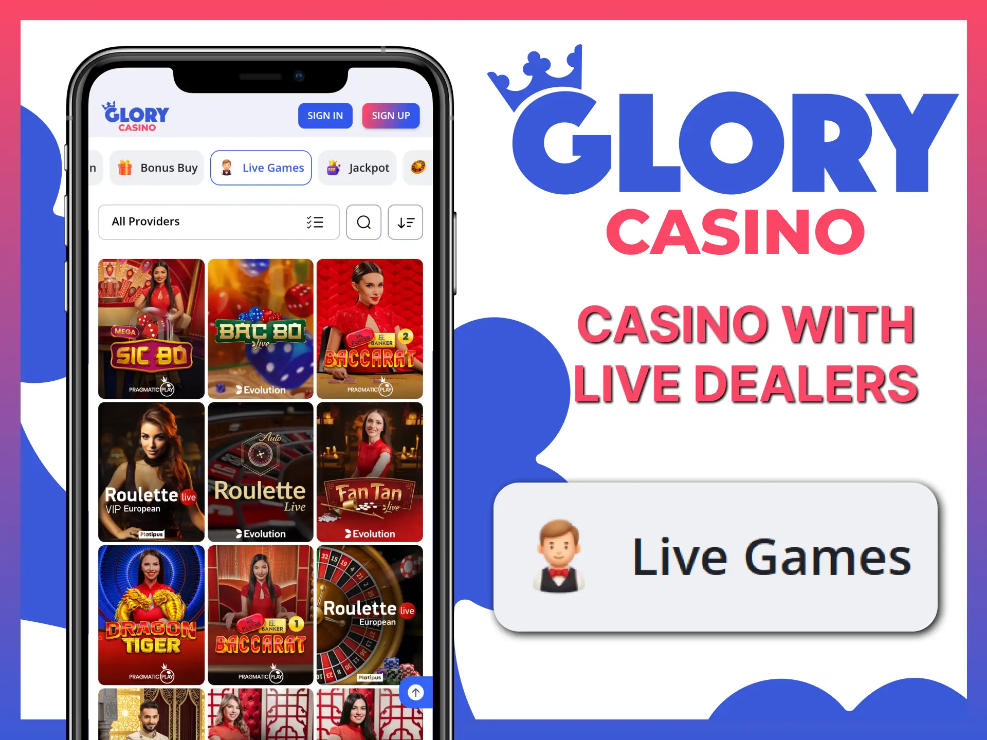 Play with live dealers at Glory Casino Official for an immersive experience.